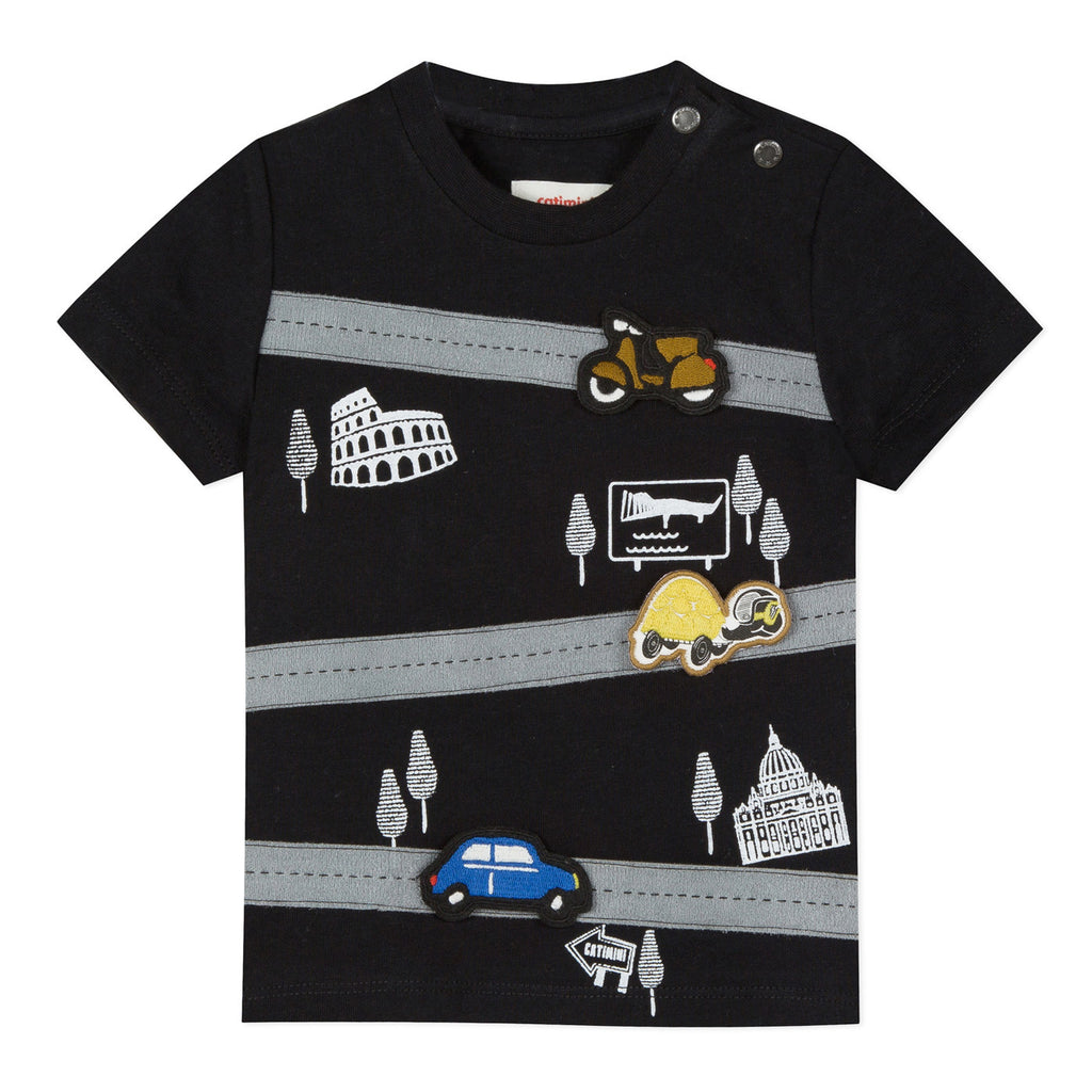 Catimini Fun T-Shirt with Velcro Badges – Petit Mignon | V-Shirts