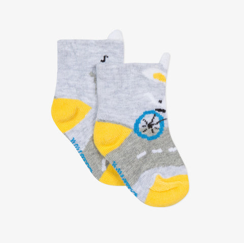Baby Boys Jacquard Socks with Rabbit Design