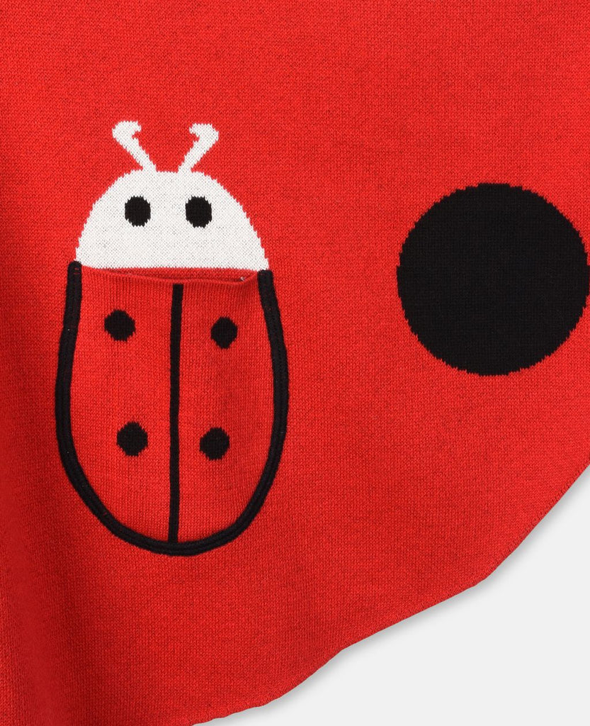 Ladybug Knit Poncho Petit Mignon