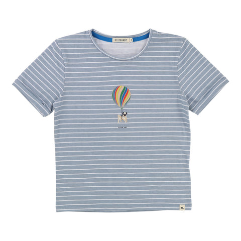 Boys Cotton T-Shirt with Flying Dog with Balloon