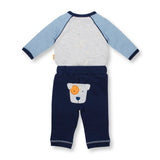 Dog Tricks Bodysuit and Navy French Terry Pants Set