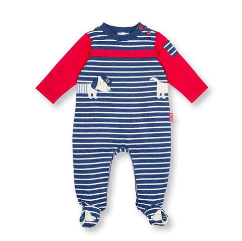 Doggie Duet Footed Stripe Coverall