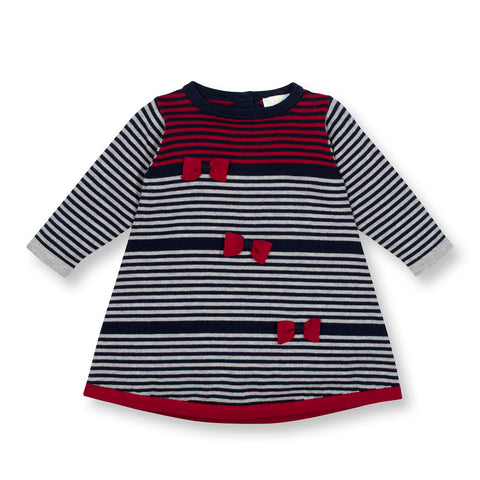 Baby Girls Stripe A-Line Knit Dress