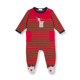 Reindeer Waffle Weave Striped Coverall