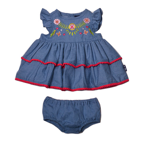 Baby Girls Top with Diaper Cover Set