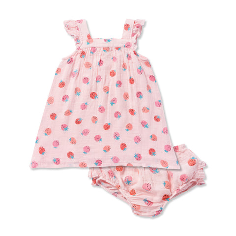 Strawberry Dress + Bloomer Set