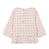 Soft Pink Checked Blouse