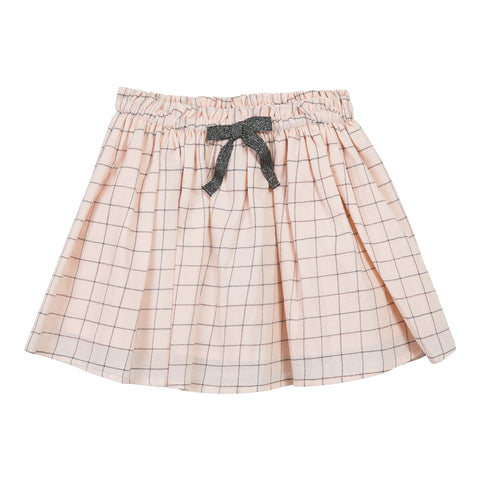 Peach Checked Skirt