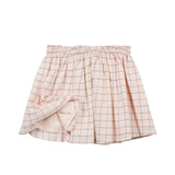 Peach Checked Skirt