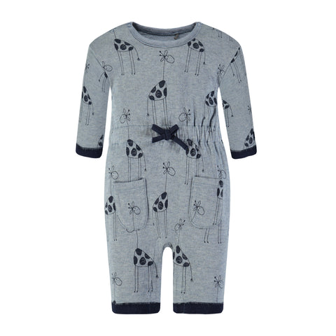 Organic Cotton Giraffe Print Overall