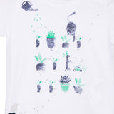 Glow-in-the-Dark Botanical Design T-Shirt