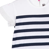 Girls T-shirt with braid stripes