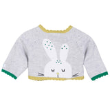 Rabbit Knitted Reversible Cardigan - Grey