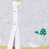 Rabbit Knitted Reversible Cardigan - Grey