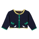 Rabbit Knitted Reversible Cardigan - Navy