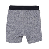 Fleece Bermuda Shorts with Chambray Effect