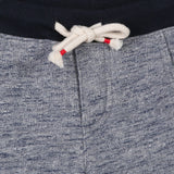 Fleece Bermuda Shorts with Chambray Effect