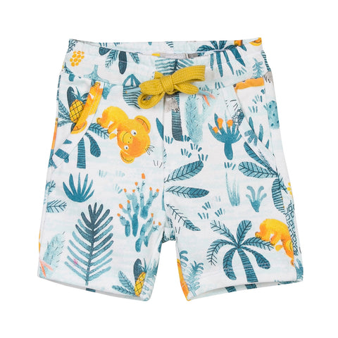 Printed Fleece Bermuda Shorts