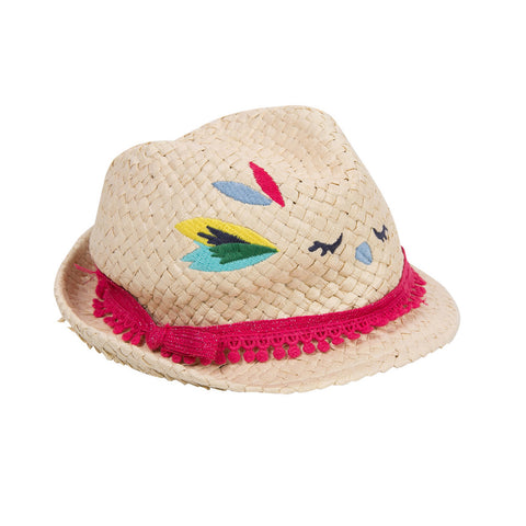 Bird Pattern Straw Hat