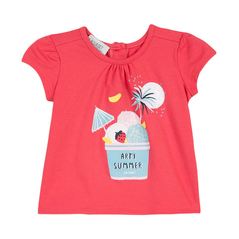 Girls Ice Cream Printed T-shirt