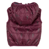 Boys Reversible Sleeveless Padded Jacket- Bordeaux/Steel