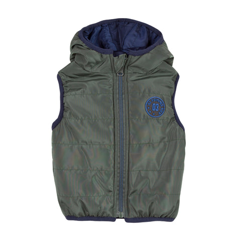 Boys Reversible Sleeveless Padded Jacket- Cedar