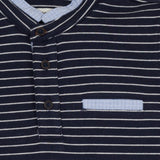 Boys Striped Small Collar Shirt