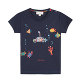 Baby Boys Blue Cotton TED T-Shirt