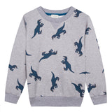 Boys Light Grey 'Dino' Print Sweatshirt