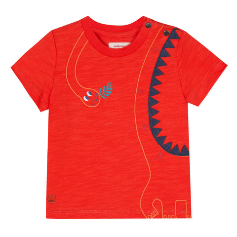 T-shirt with 3D Dinosaur Print