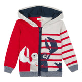 2-in-1 Zipped Jacket with Marine Images