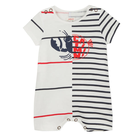 Baby Boys 2-in-1 Jersey Jumpsuit with Marine Images