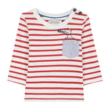 Baby Boys Dino Striped Long-Sleeve Top