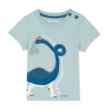 Baby Boys Aqua Blue Dino Tee