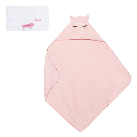 Pink Hooded Terry Towel