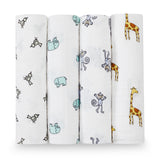 4-Pack Classic Swaddles - Jungle Jam