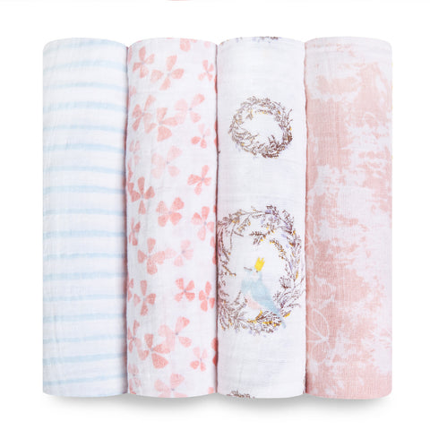 4-Pack Classic Swaddles - Birdsong