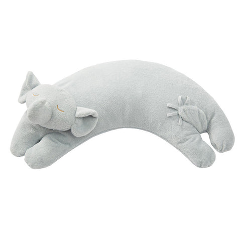 Grey Elephant Curved Pillow