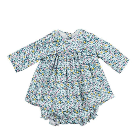 Baby Girls Printed Dress and Bloomers