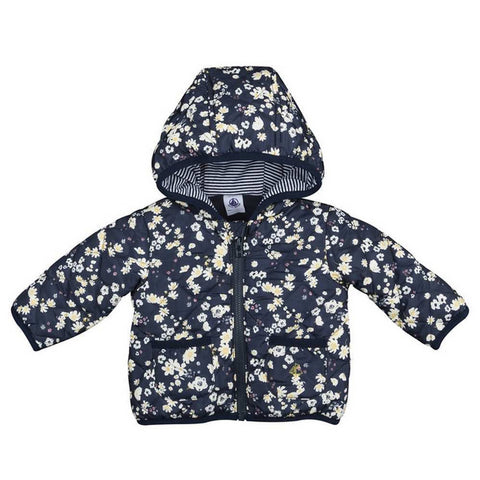 Baby Girl Floral Printer Zip Up Jacket