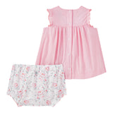 Baby Girls Dress with Floral Bloomers Set