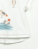 Baby Girls Flame T-shirt with Birds