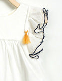Baby Girls White Top with Tassel