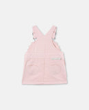 Melon Pink Dungaree Dress