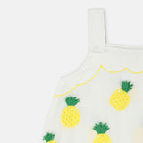 Girls Embroidered Pineapple Dress