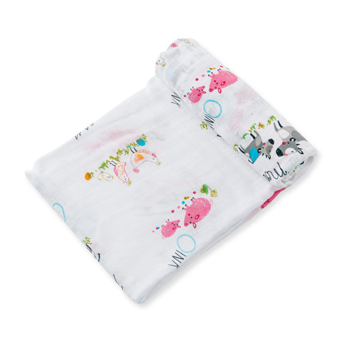 Swaddle Blanket - Farm Yard