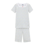 Girls Short Sleeve Pajamas with Bermuda Shorts