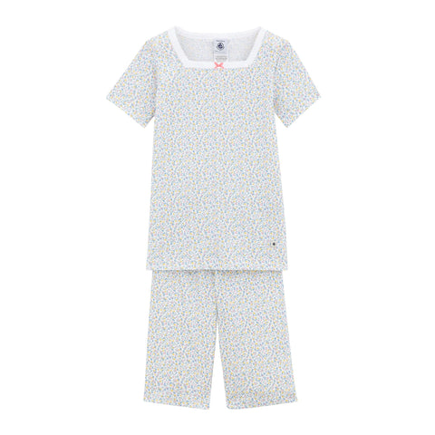 Girls Short Sleeve Pajamas with Bermuda Shorts