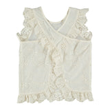 Moss Cross-Back Eyelet Top