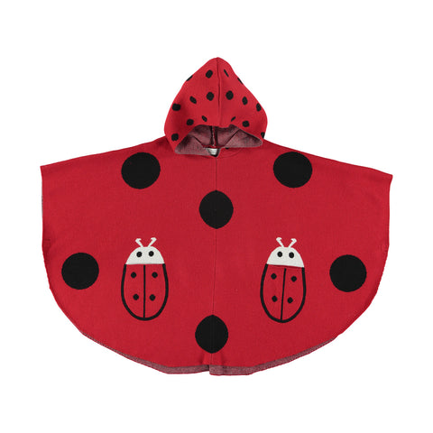 Ladybug Knit Poncho